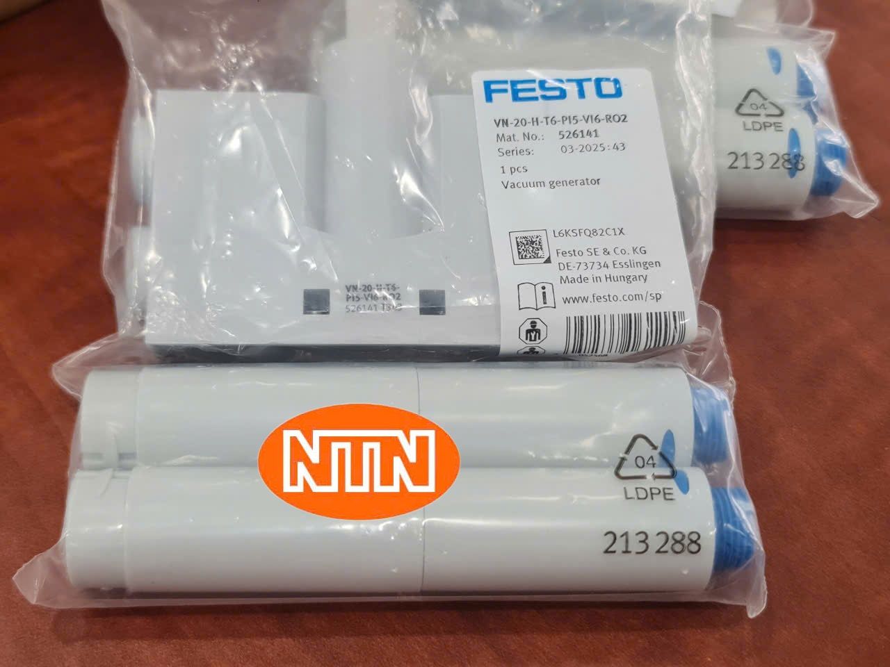 Vacuum Generator Festo VN-20-H-T6-PI5-VI6-RO2 (526141) Bộ tạo chân không