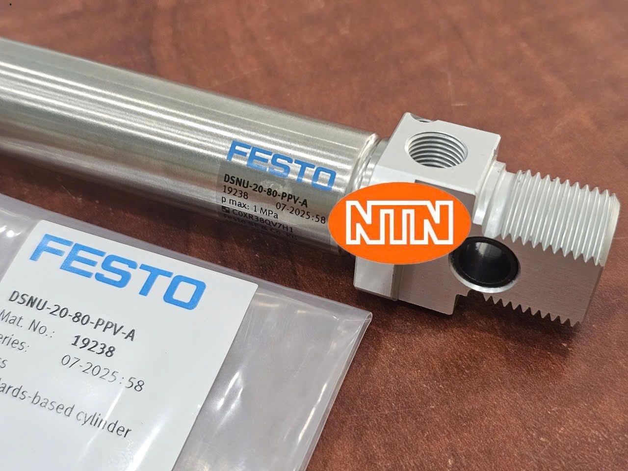 ISO Cylinder Festo DSNU-20-80-PPV-A (19238) Xi lanh khí nén